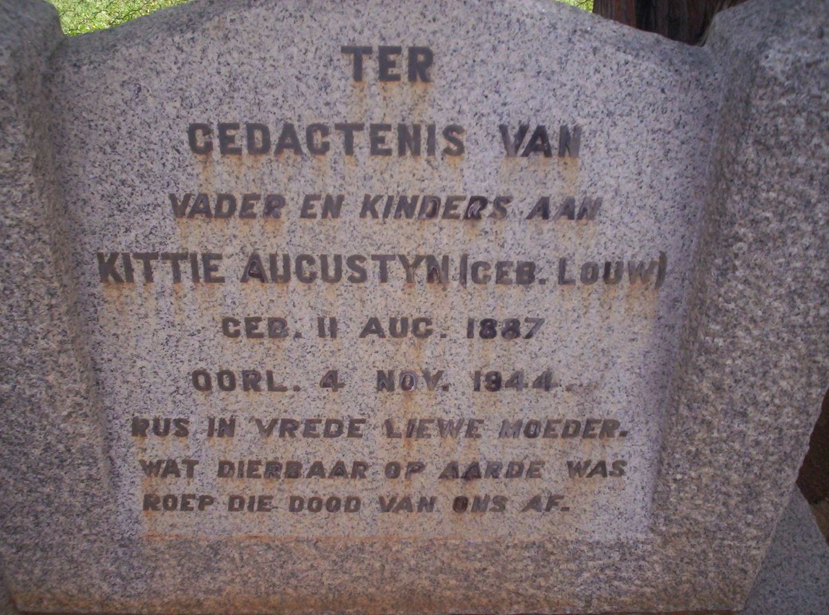 AUGUSTYN Kittie nee LOUW 1887-1944