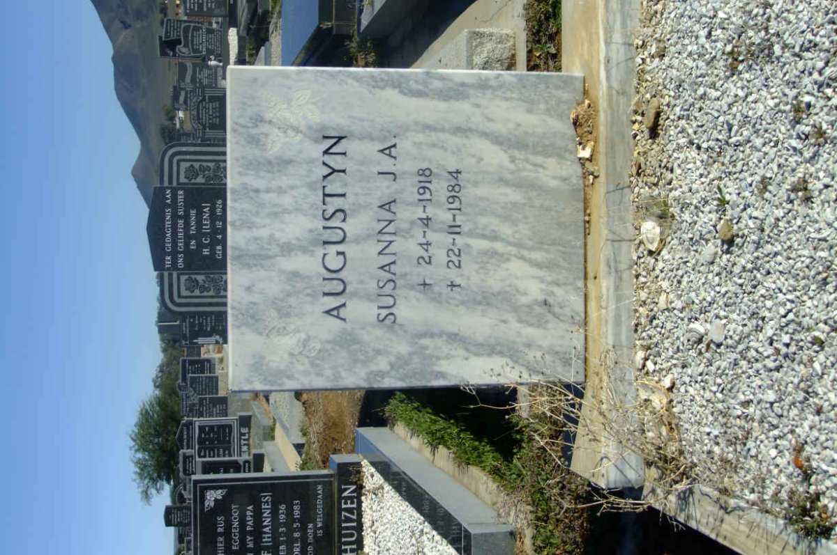 AUGUSTYN Susanna Jacoba Achtelena nee VAN WYK 1918-1984
