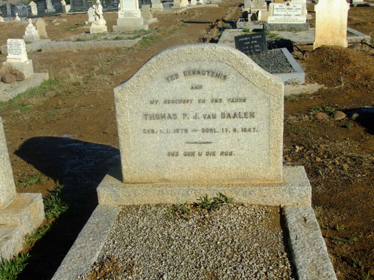 BAALEN Thomas P.J., van 1878-1947