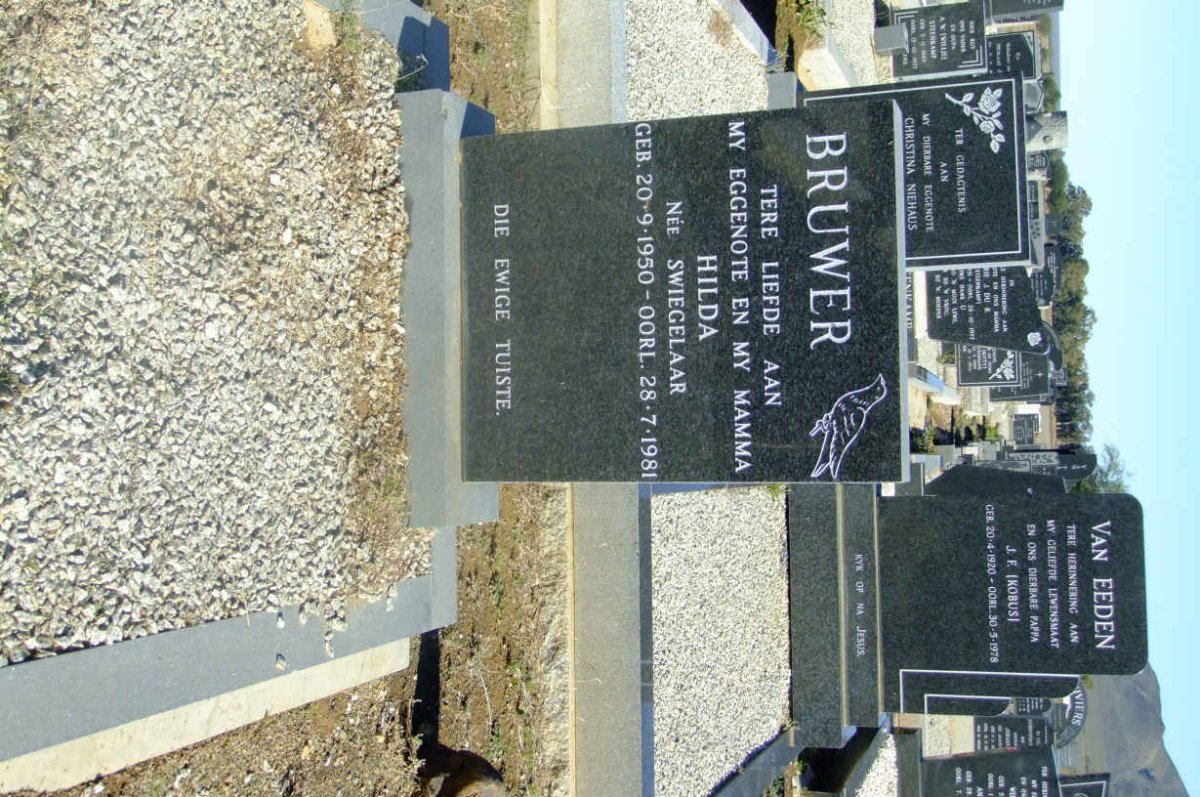 BRUWER Hilda nee SWIEGELAAR 1950-1981