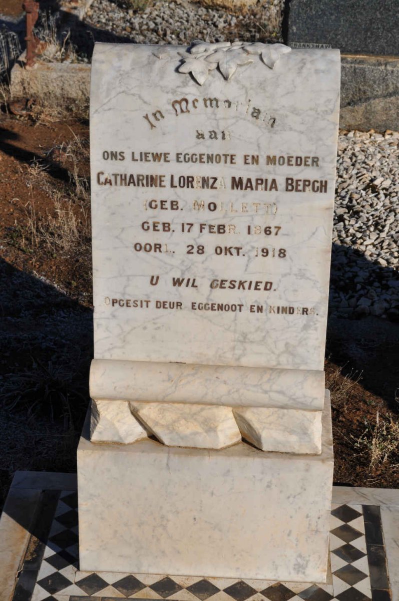 BERGH Catharine Lorenza Maria nee MOLLETT 1867-1918