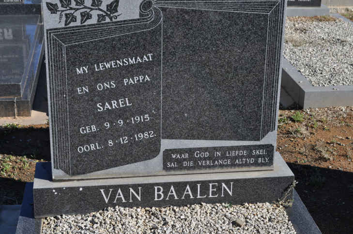 BAALEN Sarel, van 1915-1982