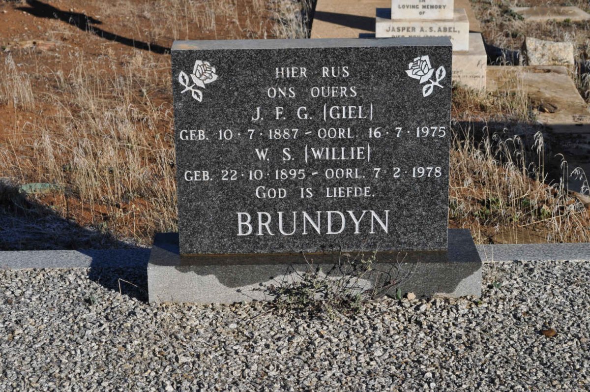 BRUNDYN J.F.G. 1887-1975 &amp; W.S. 1895-1978