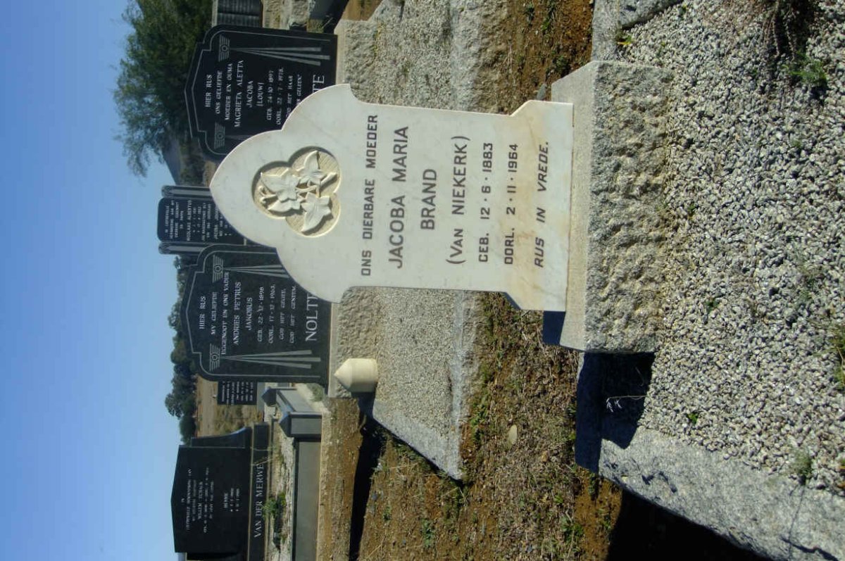 BRAND Jacoba Maria nee VAN NIEKERK 1883-1964