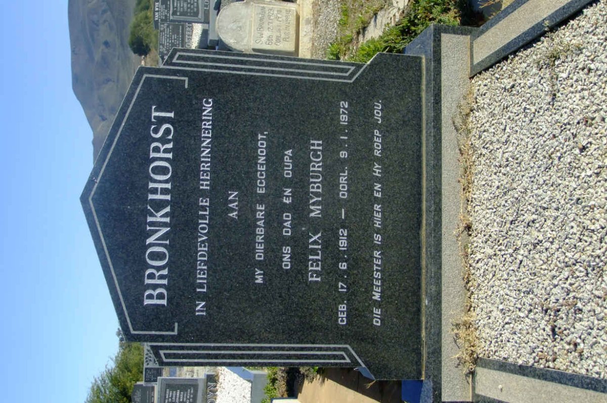 BRONKHORST Felix Myburgh 1912-1972