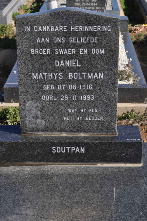 BOLTMAN Daniel Mathys 1916-1993