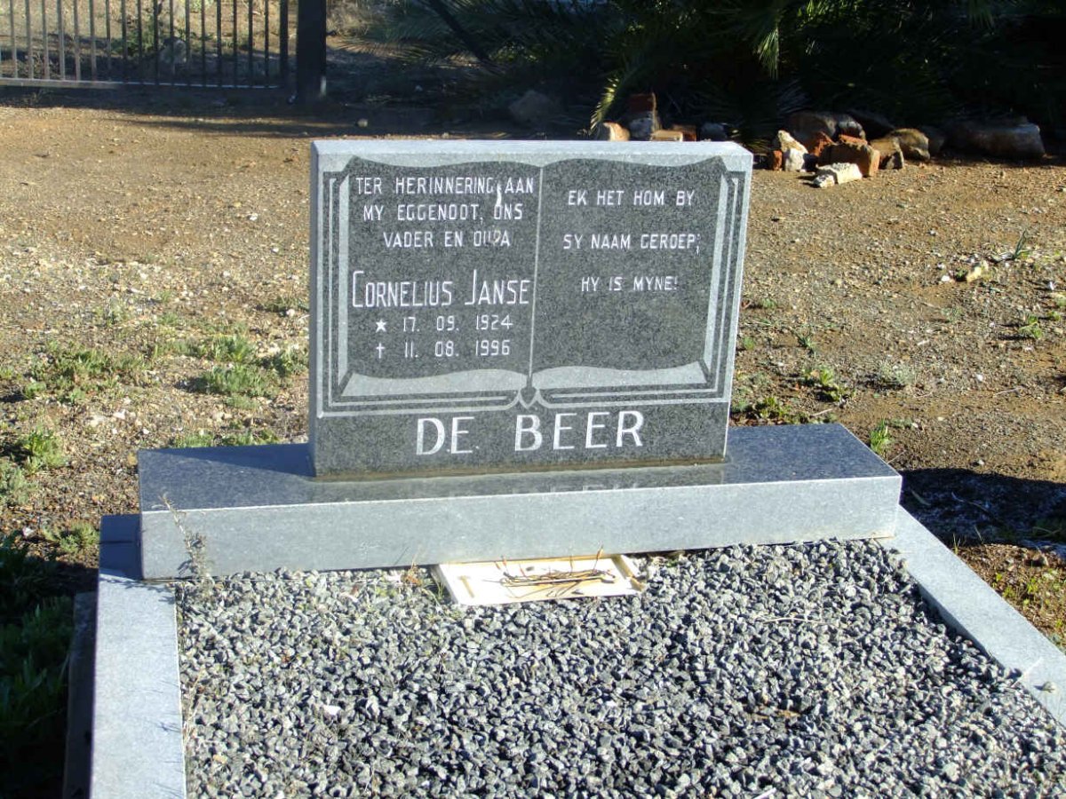 BEER Cornelius Janse, de 1924-1996