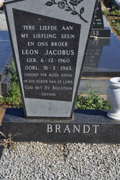 BRANDT Leon Jacobus 1960-1983