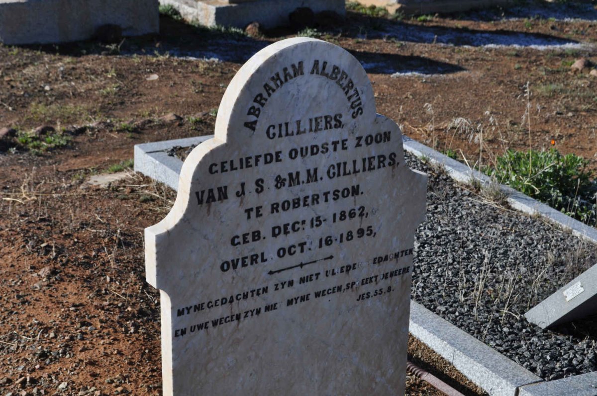 CILLIERS Abraham Albertus 1862-1895