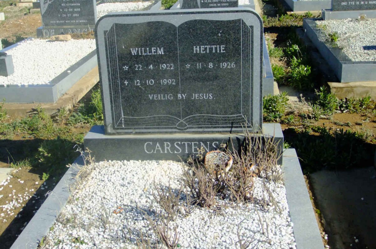 CARSTENS Willem 1922-1992 &amp; Hettie 1926-