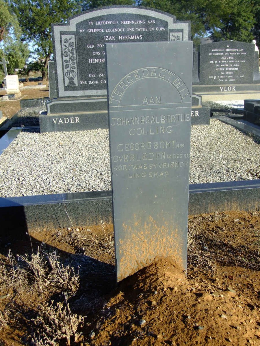 COLLING Johannes Albertus 1933-1933
