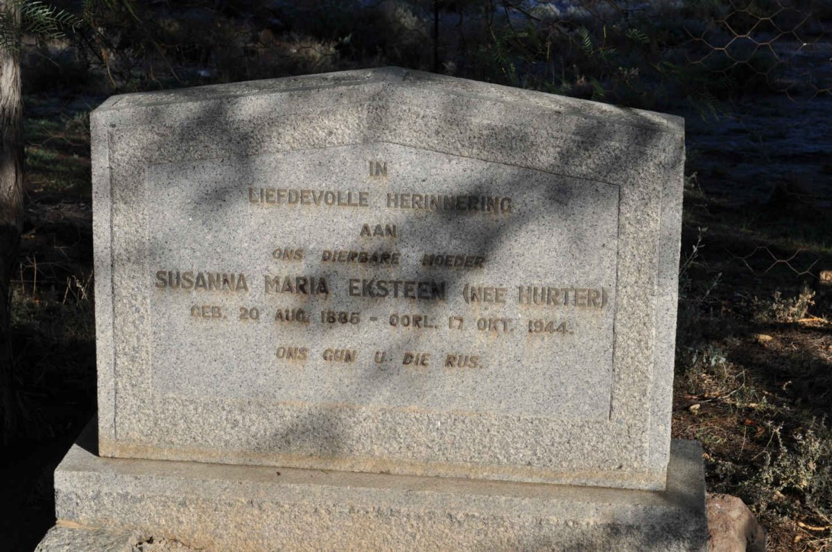 EKSTEEN Susanna Maria nee HURTER 1885-1944