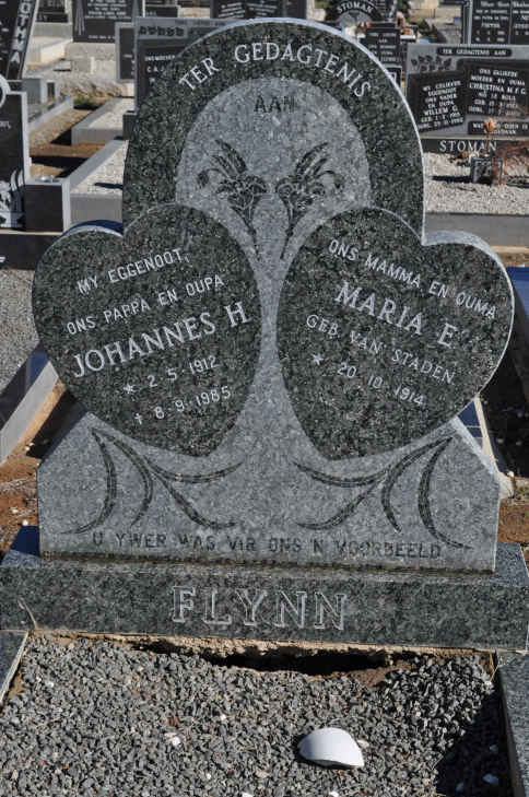 FLYNN Johannes H. 1912-1985 &amp; Maria E. VAN STADEN 1914-