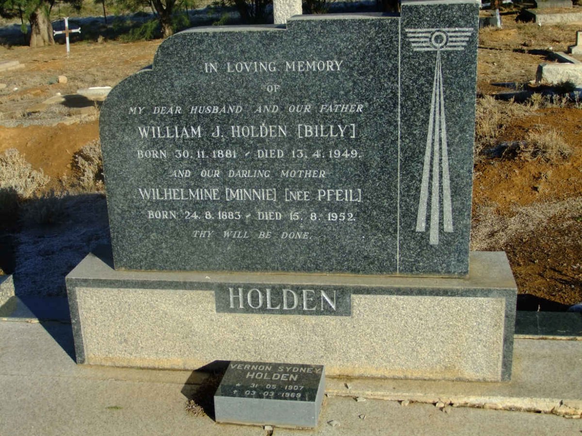 HOLDEN William J. 1881-1949 &amp; Wilhelmine PFEIL 1883-1952 :: HOLDEN Vernon Sydney 1907-1969