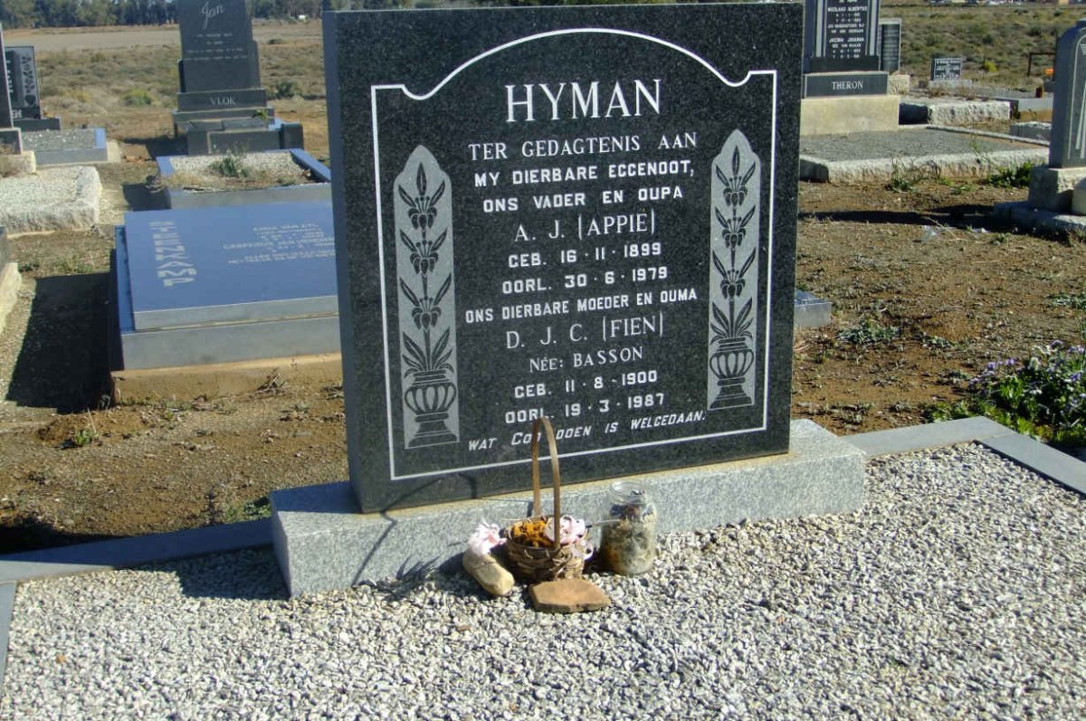 HYMAN A.J. 1899-1979 &amp; D.J.C. BASSON 1900-1987
