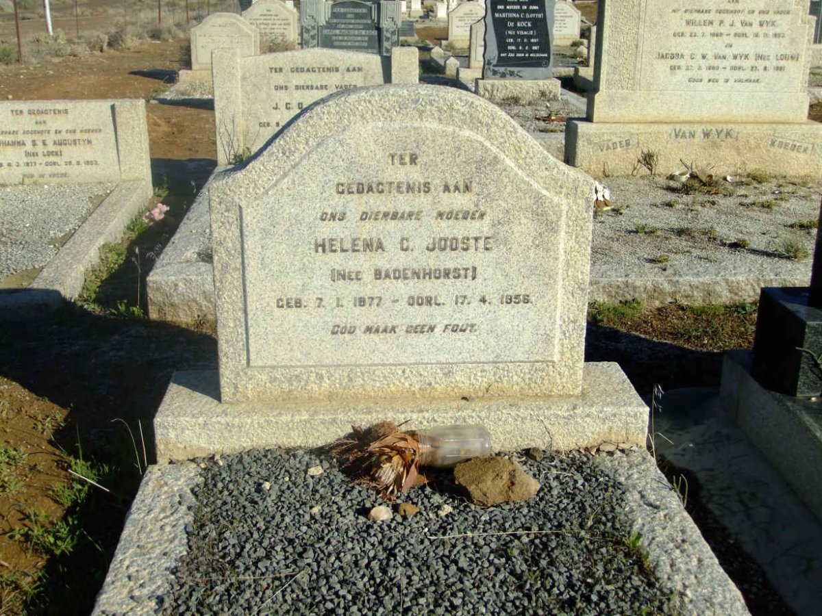 JOOSTE Helena C. nee BADENHORST 1877-1956