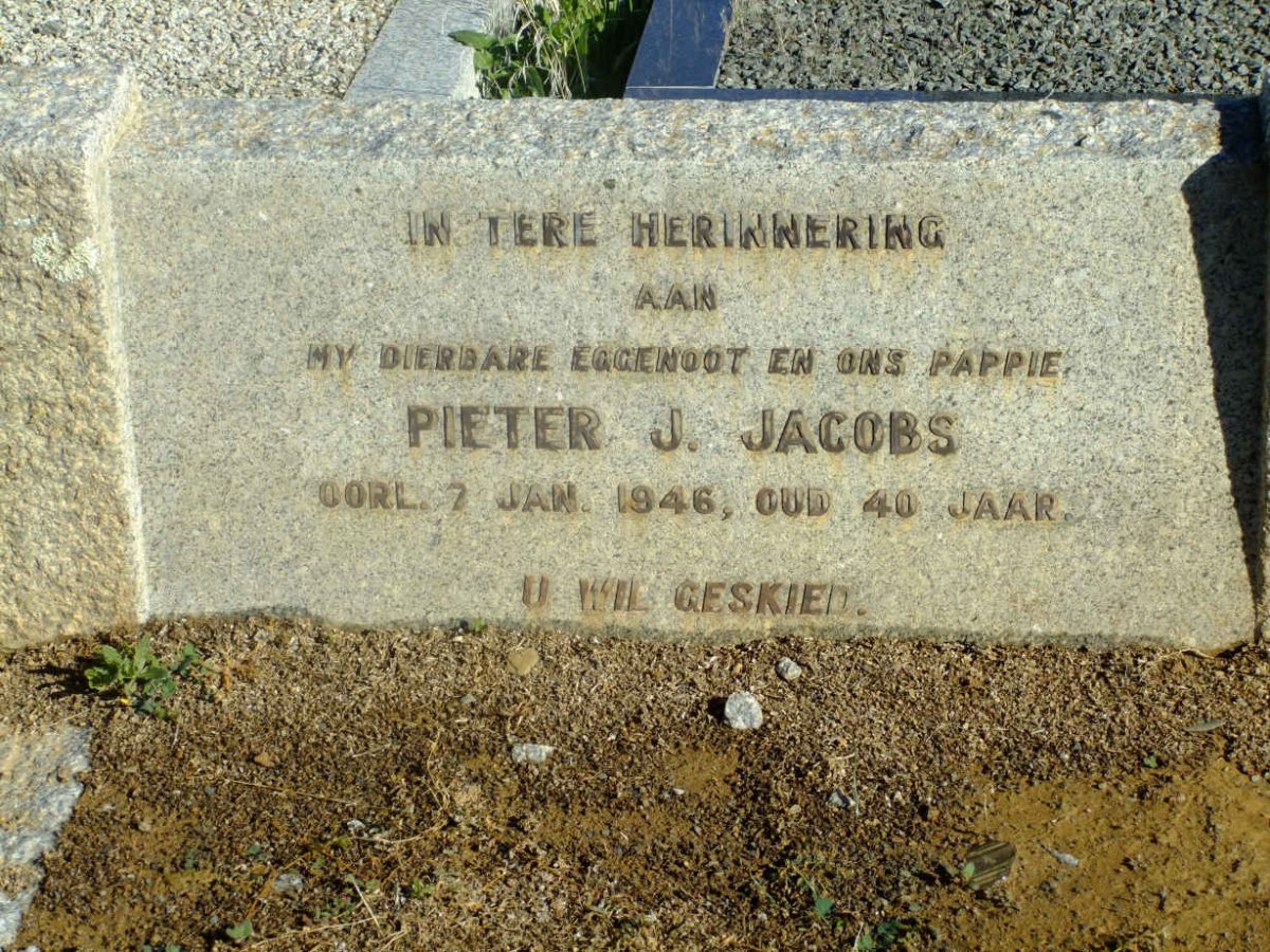 JACOBS Pieter J. -1946