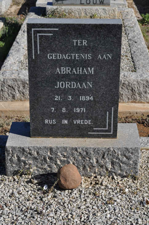 JORDAAN Abraham 1894-1971