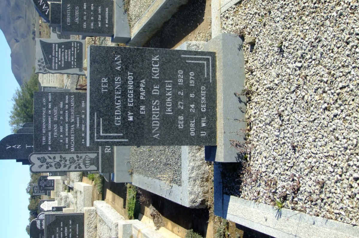 KOCK Andries, de 1920-1970