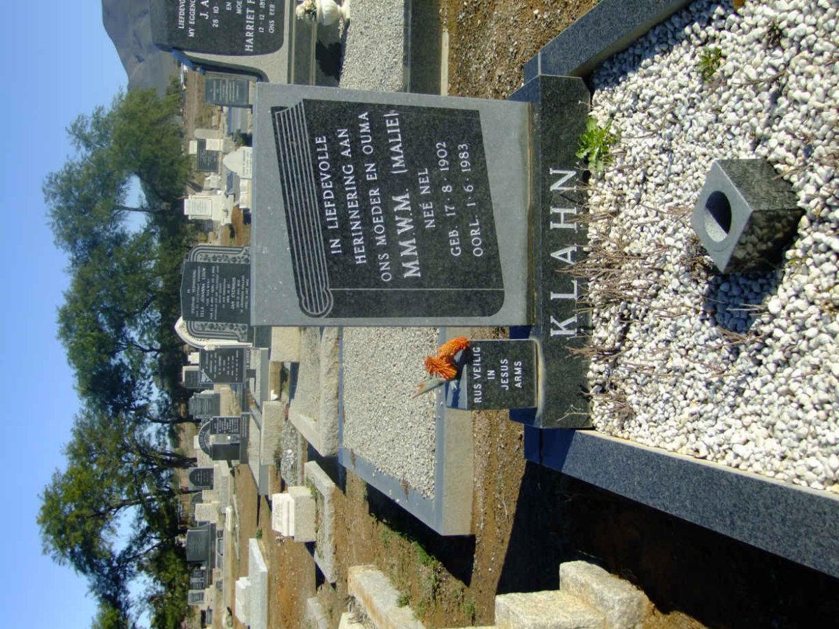 KLAHN M.M.W.M. nee NEL 1902-1983