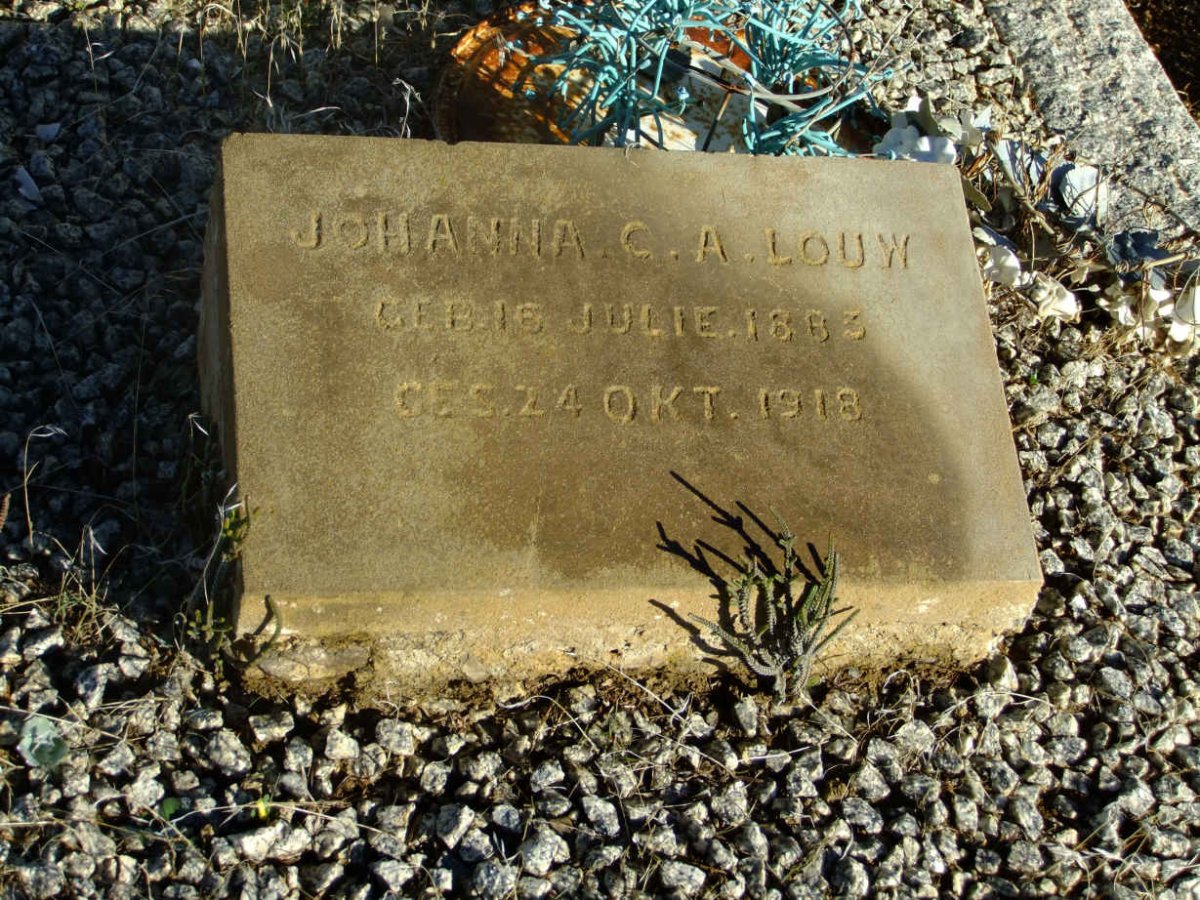 LOUW Johanna C.A. 1883-1918
