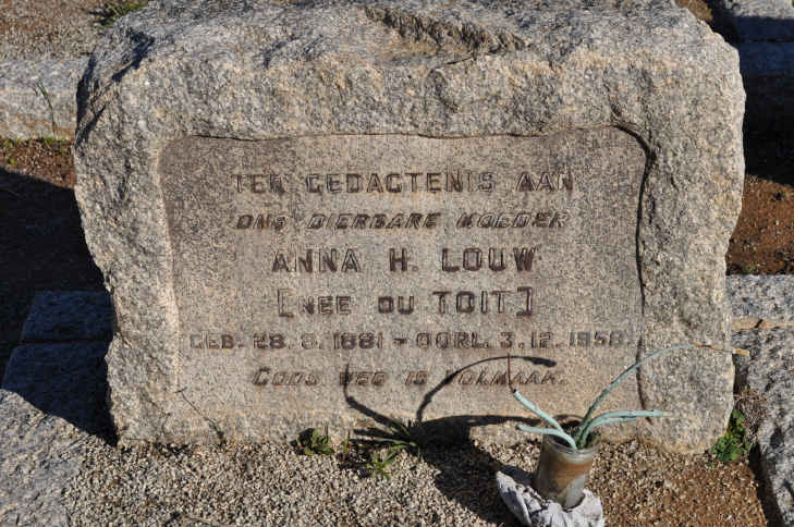 LOUW Anna H. nee DU TOIT 1881-1958