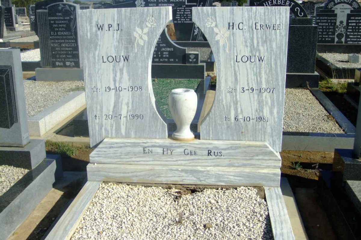 LOUW W.P.J. 1908-1990 &amp; H.C. ERWEE 1907-1981