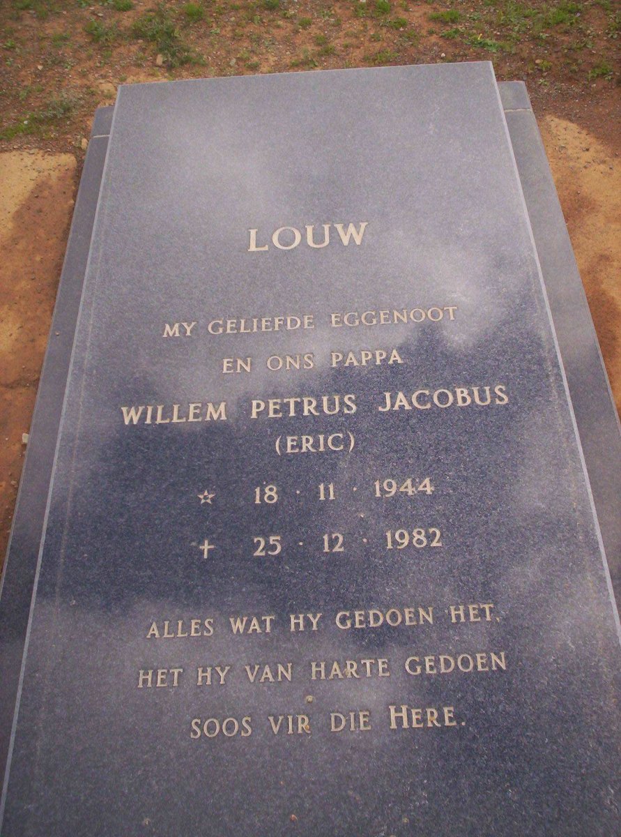 LOUW Willem Petrus Jacobus 1944-1982