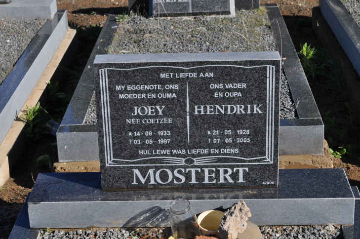 MOSTERT Hendrik 1928-2005 &amp; Joey COETZEE 1933-1997