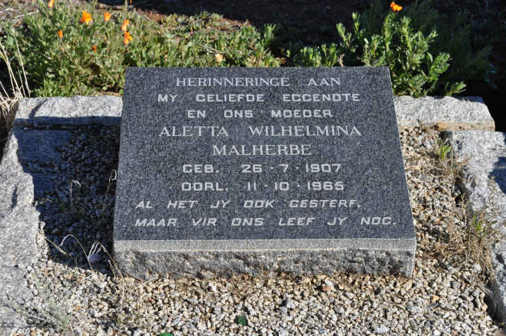 MALHERBE Aletta Wilhelmina 1907-1965
