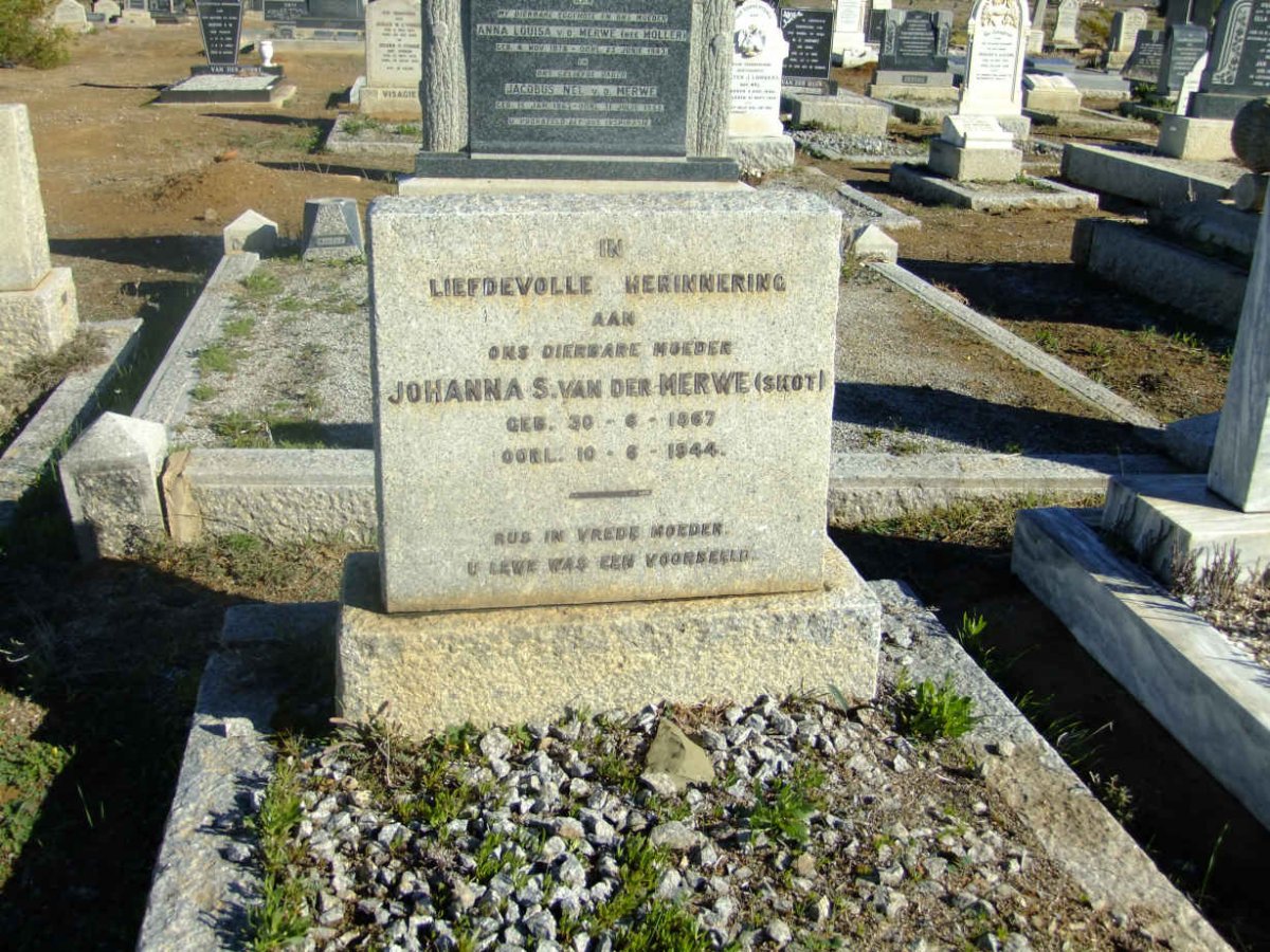 MERWE Johanna S., van der 1867-1944