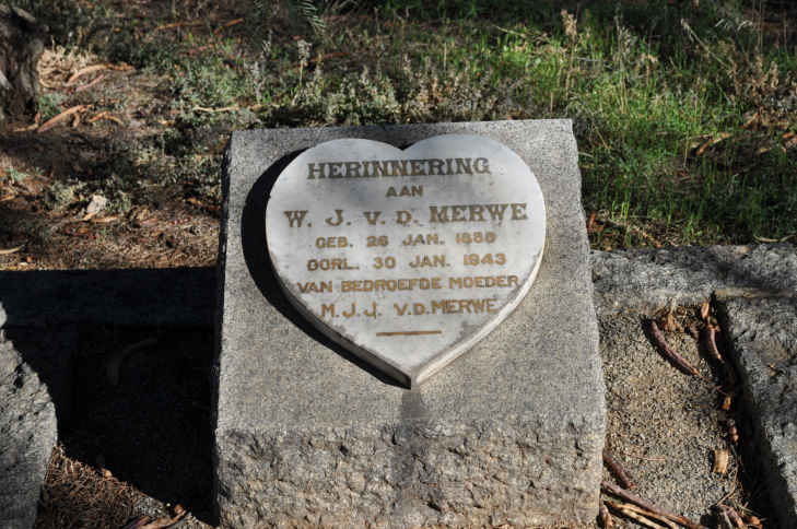 MERWE W.J., v.d. 1888-1943