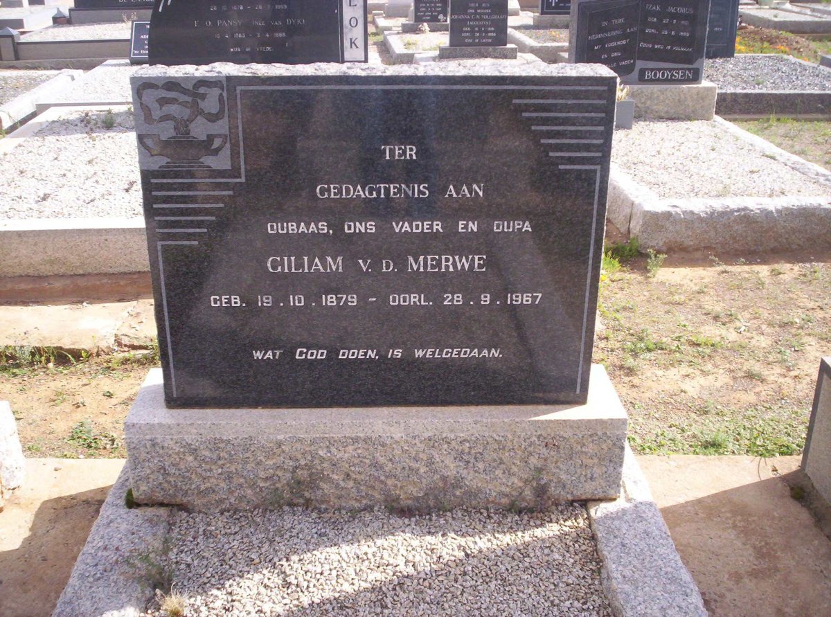 MERWE Giliam, v.d. 1879-1967
