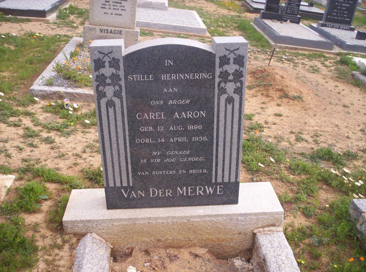 MERWE Carel Aaron, van der 1896-1956