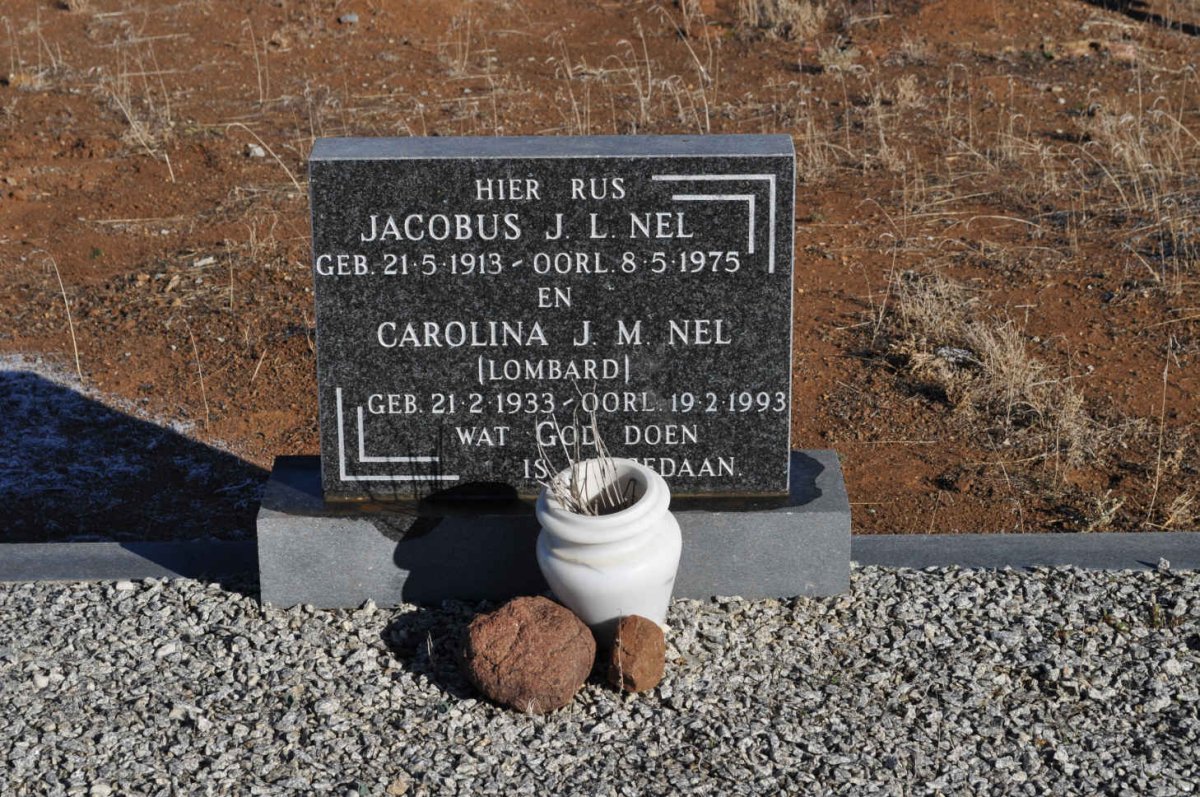 NEL Jacobus J.L. 1913-1975 &amp; Carolina J.M. LOMBARD 1933-1993