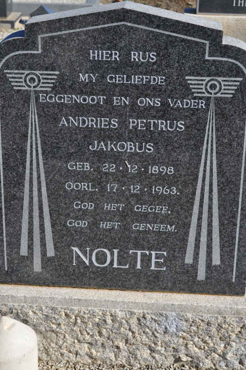 NOLTE Andries Petrus Jakobus 1898-1963