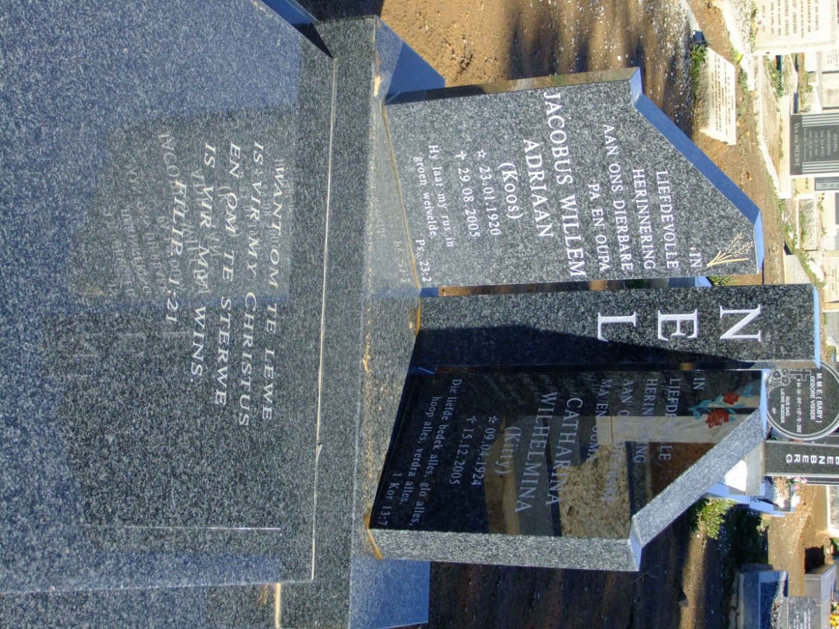 NEL Jacobus Willem Adriaan 1920-2005 &amp; Catharina Wilhelmina 1924-2005