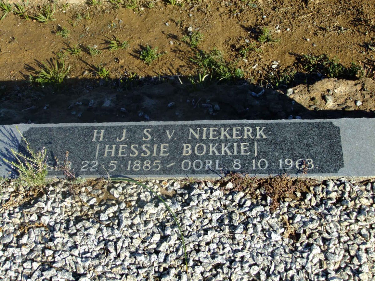 NIEKERK H.J.S., van 1885-1963