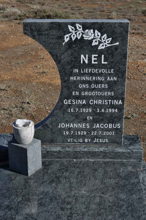 NEL Johannes Jacobus 1929-2001 &amp; Gesina Christina 1929-1994
