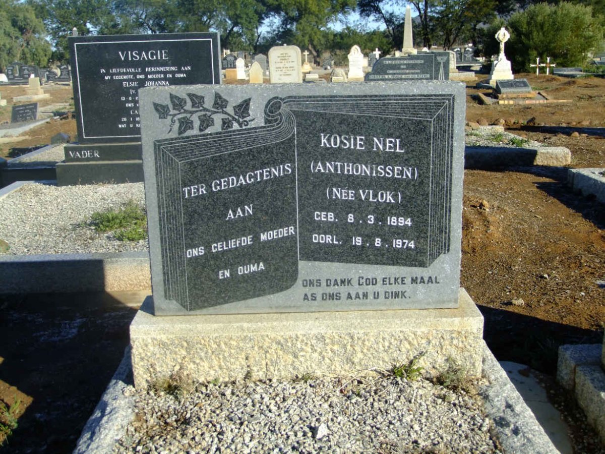 NEL Kosie voorheen ANTHONISSEN nee VLOK 1894-1974