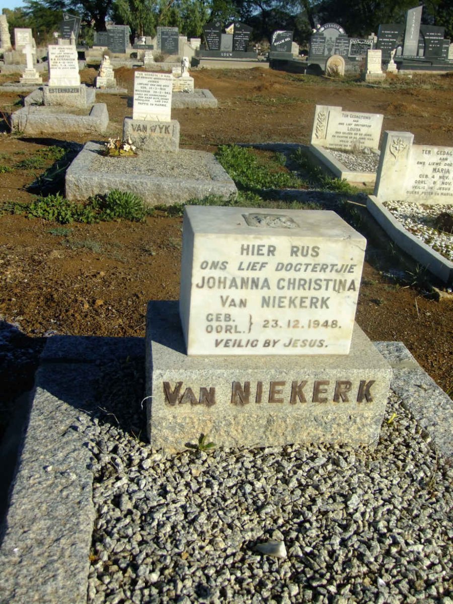 NIEKERK Johanna Christina, van 1948-1948