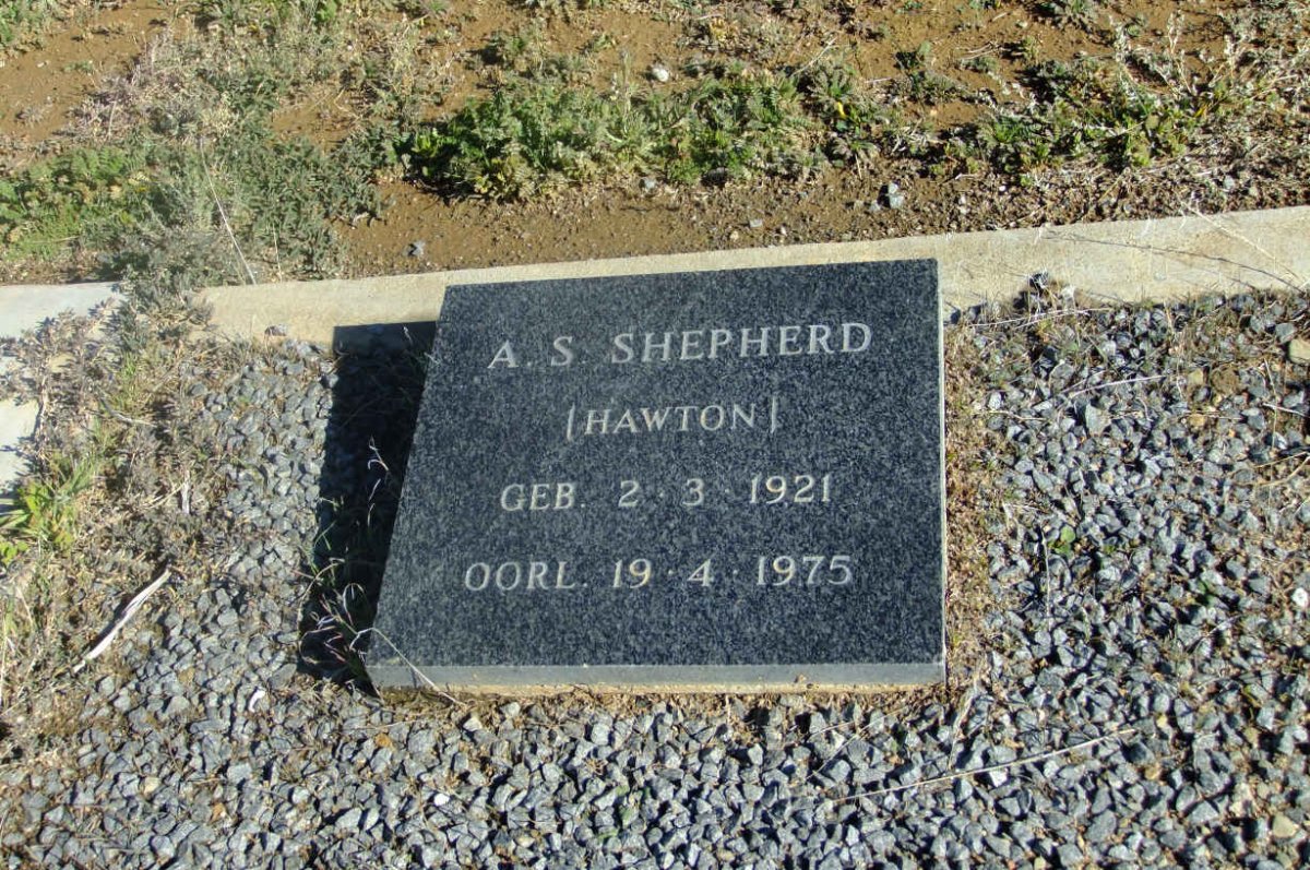 SHEPHERD A.S. nee HAWTON 1921-1975