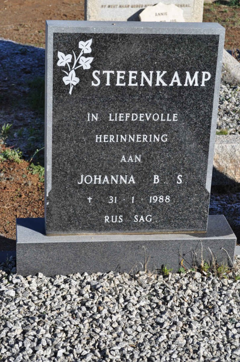 STEENKAMP Johanna B.S. -1988