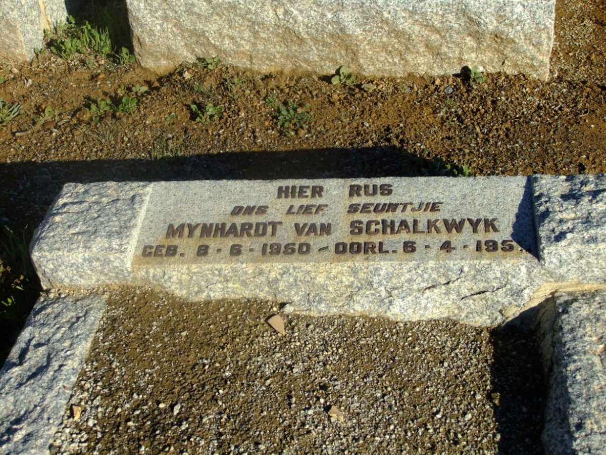 SCHALKWYK Mynhardt, van 1950-195?