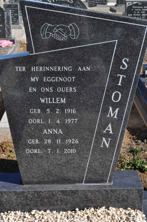 STOMAN Willem 1916-1977 &amp; Anna 1926-2010