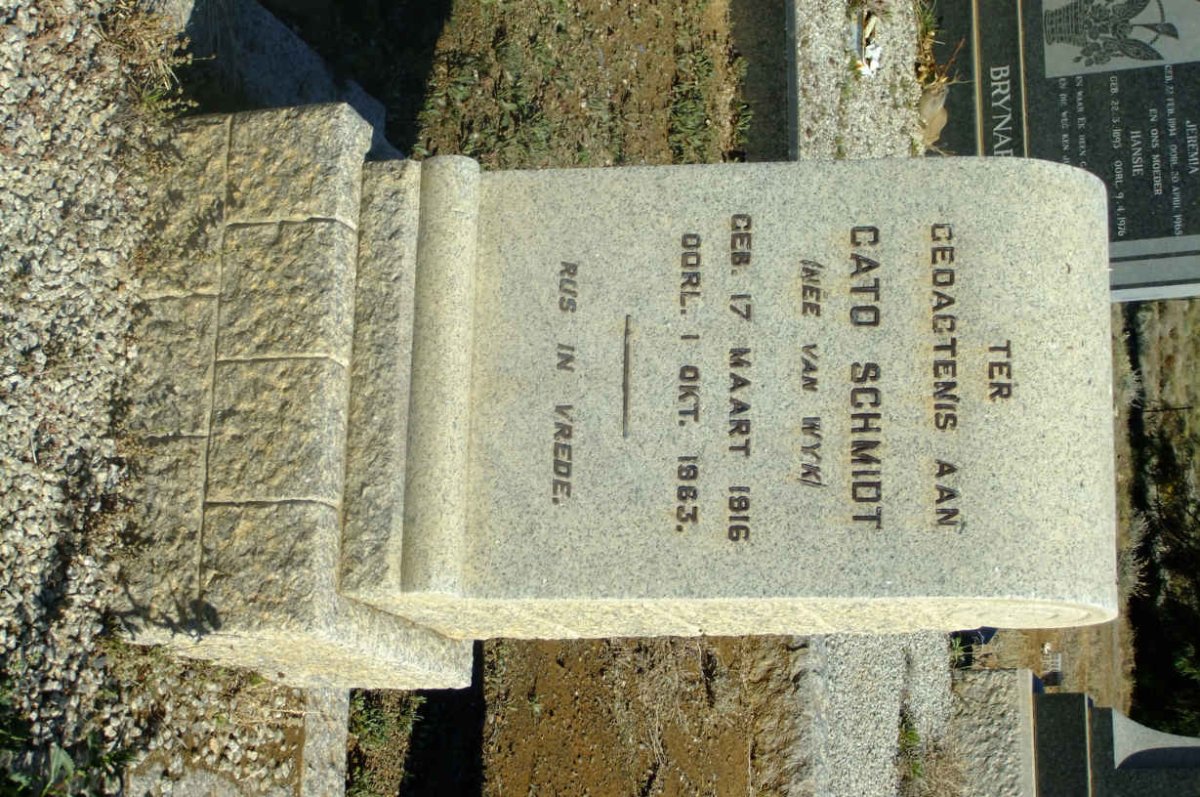 SCHMIDT Cato nee VAN WYK 1916-1963