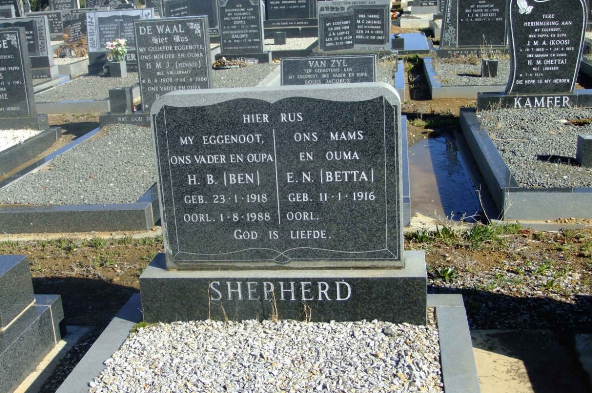 SHEPHERD H.B. 1918-1988 &amp; E.N. 1916-