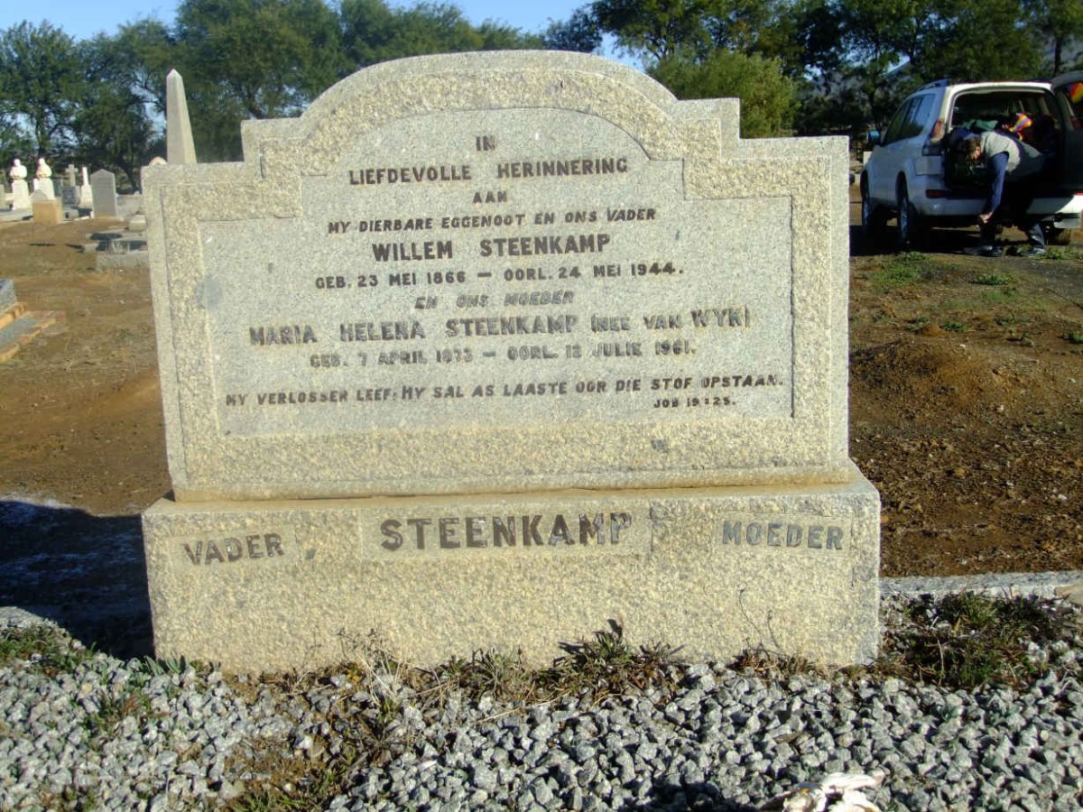 STEENKAMP Willem 1866-1944 &amp; Maria Helena VAN WYK 1873-1961