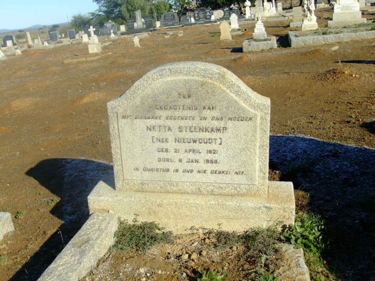 STEENKAMP Netta nee NIEUWOUDT 1921-1958