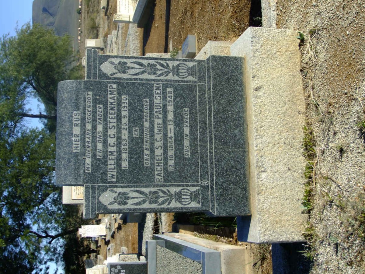STEENKAMP Willem C.G. 1863-1930 &amp; Rachel S.C. PAULSEN 1864-1948